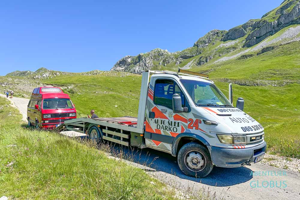 Pannenhilfe in Montenegro am Kapitanovo Jezero