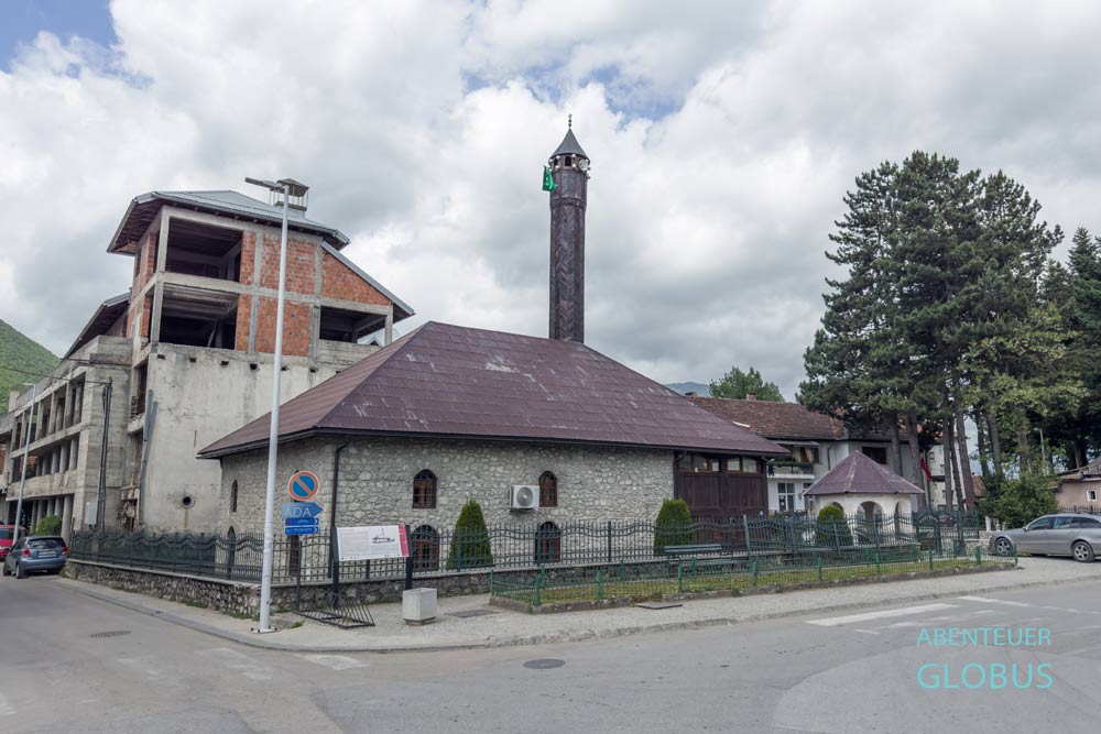Gusinje: alte Wesir Moschee (Vezirova Dzmaija oder Vizier’s Mosque 