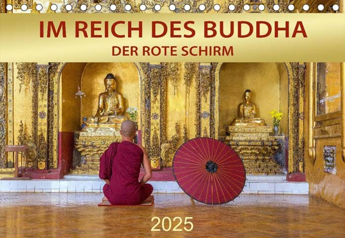 Kalender Im Reich des Buddha 2025 - Der rote Schirm