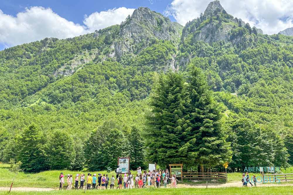Nationalpark Prokletije, Grebaje-Tal, Ausflug einer Schulklasse