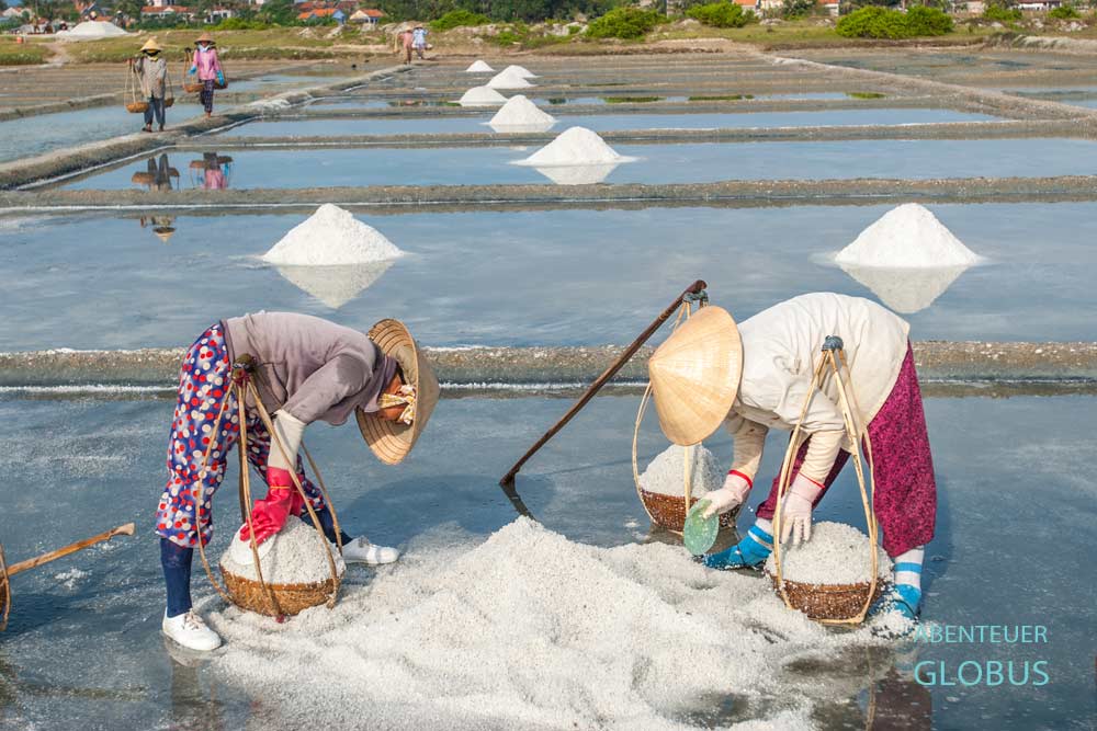 Nha Trang, Ninh Hoa: Salzgewinnung auf den Salzfeldern