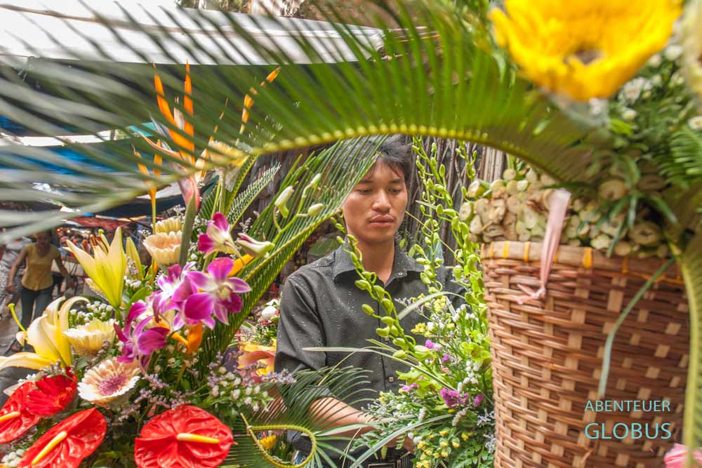 Altstadt von Hanoi: Blumenverkäufer