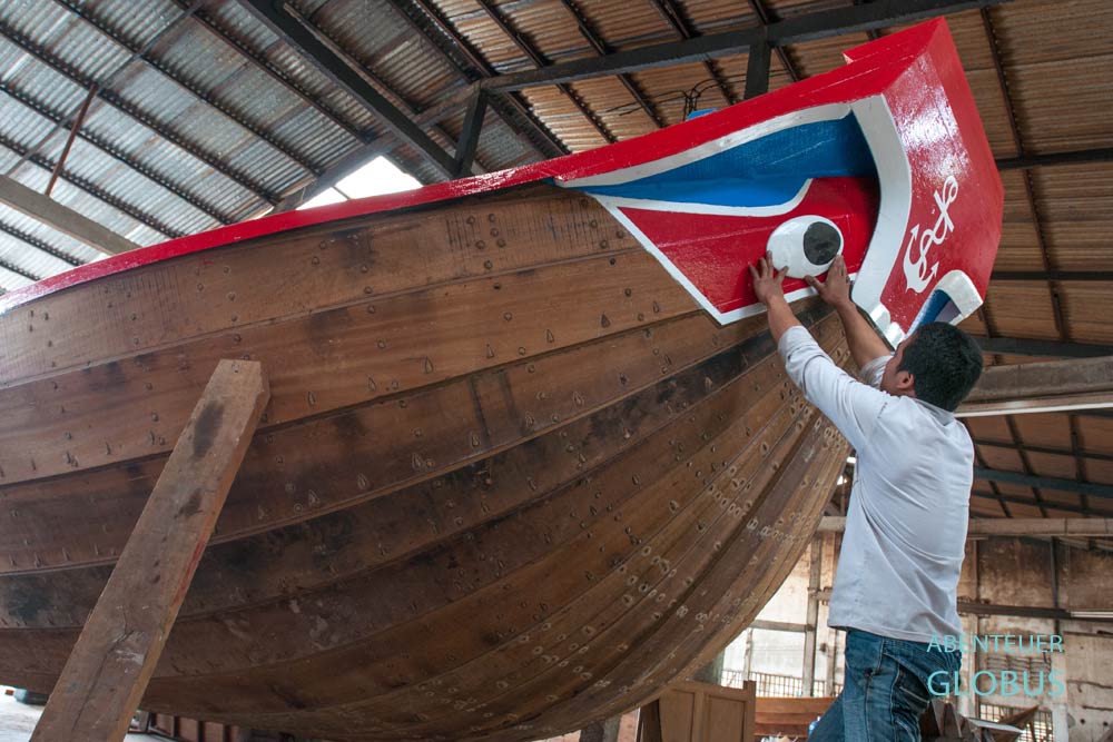 Mekong Delta bei Vinh Long: Bootsbaufirma Phuoc Loi