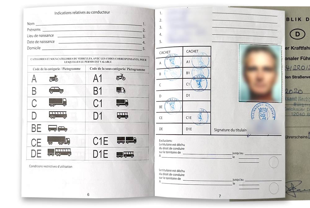 Internationaler Führerschein für Thailand mit Führerscheinklasse A zum Roller fahren