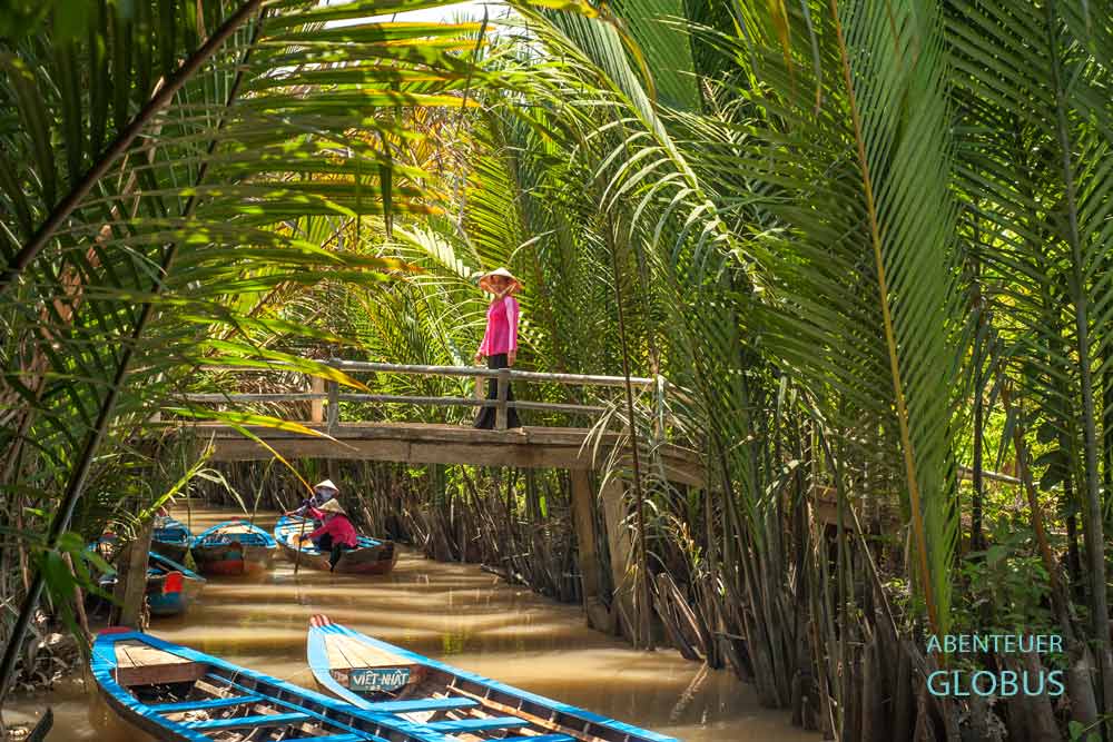 Bootsausflug durch das Kanalsystem im Mekong-Delta bei My Tho