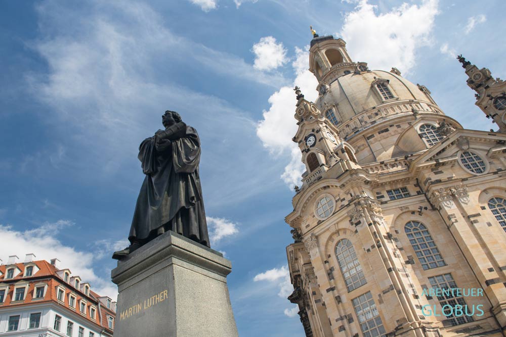 Frauenkirche und Martin-Luther-Denkmal