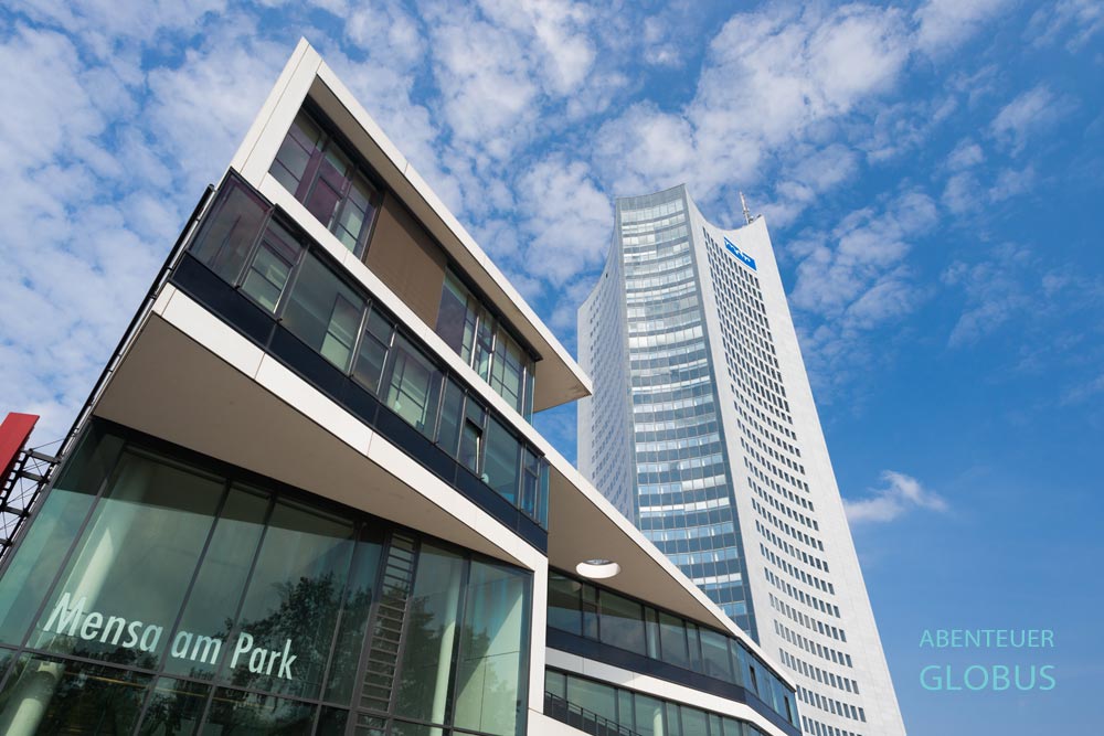 Leipzig: Panorama Tower oder City Hochhaus am Augustusplatz
