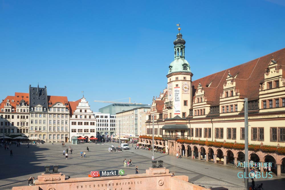Leipzig: Altes Rathaus auf dem Marktplatz