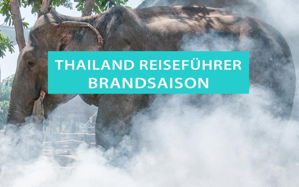 Brandsaison in Thailand, die auch als Rauchsaison oder Burning Season bezeichnet wird.