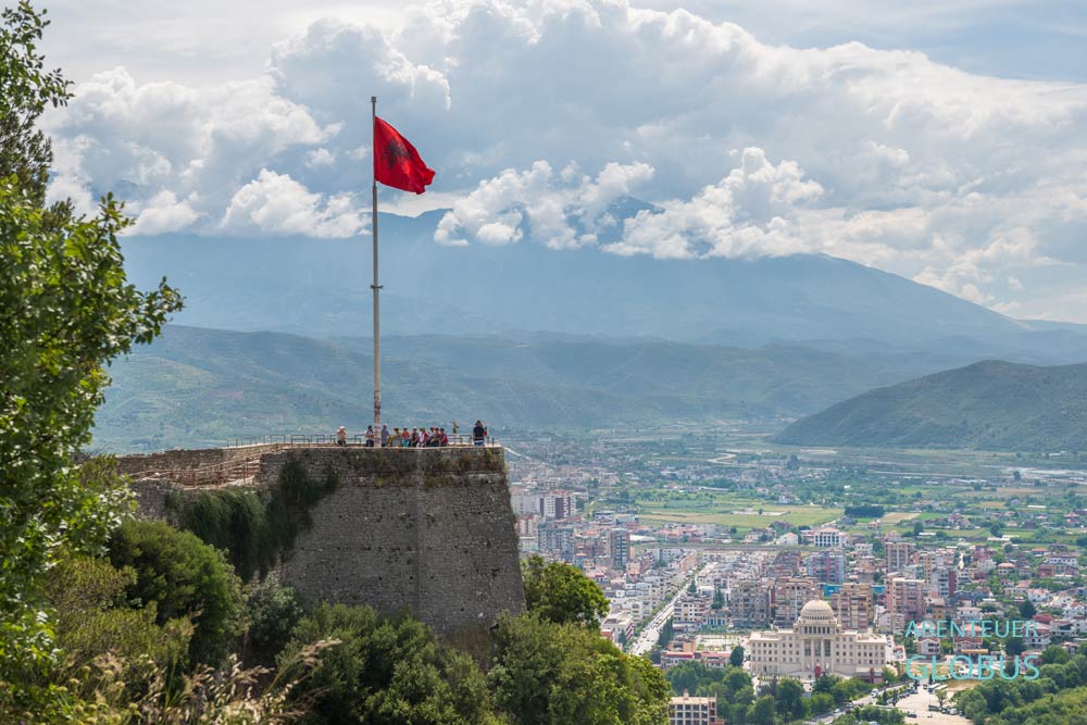 Berat: Bastion und zugleich Aussichtspunkt der Burg Kalaja