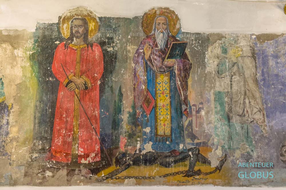Ikonen im Inneren der Kirche des Heiligen Spiridon im Gorica-Viertel in Berat
