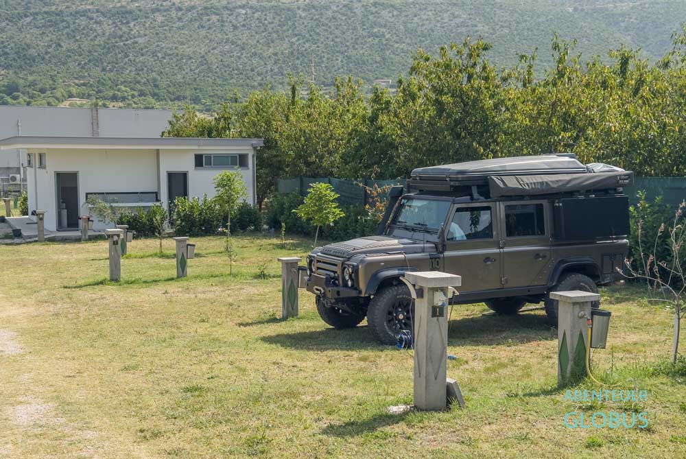 Stellplätze auf dem Camping Mali Wimbledon in Blagaj