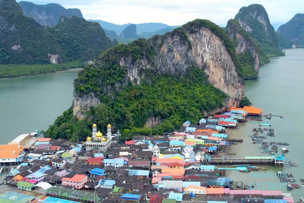 Muslimisches Fischerdorf Koh Phanyee mit Moschee