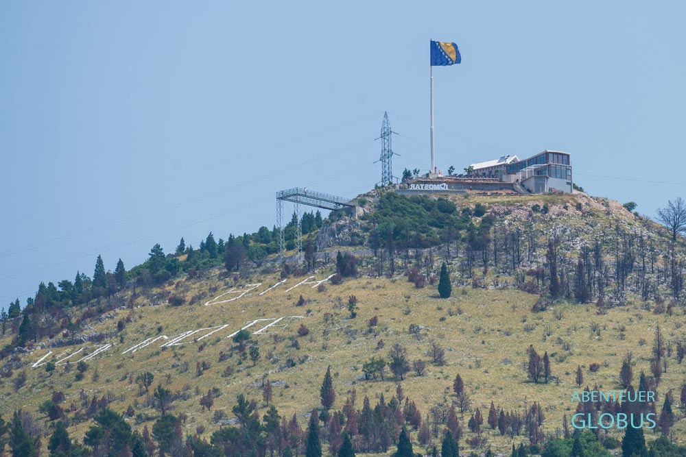 Mostar: Aussichtspunkt Fortica mit Skywalk auf dem 500 Meter hohen Fortica Hill