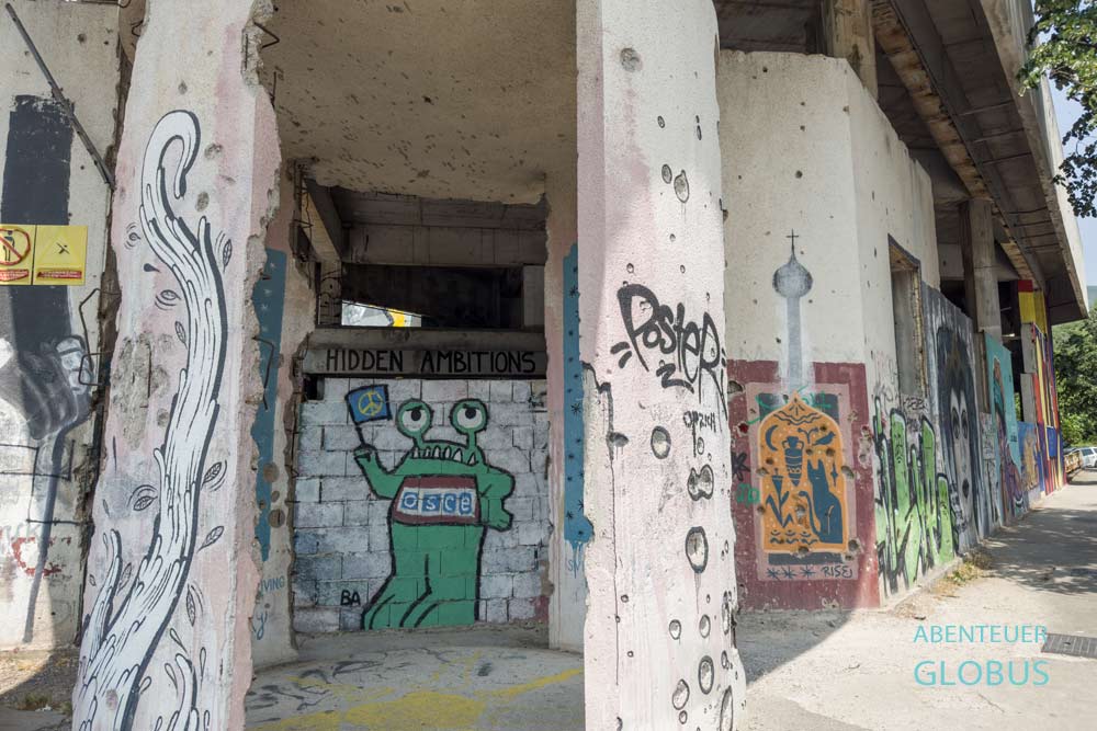 Graffiti am Sniper Tower