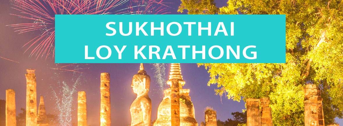 Loy Krathong 2025 in Sokhuthai: Feuerwerg und Lichtershow