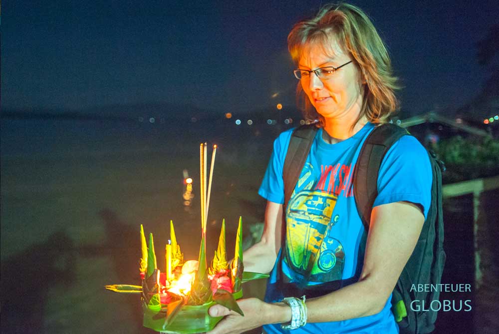 Schiffchen zum Loy Krathong 2025 in Sukhothai