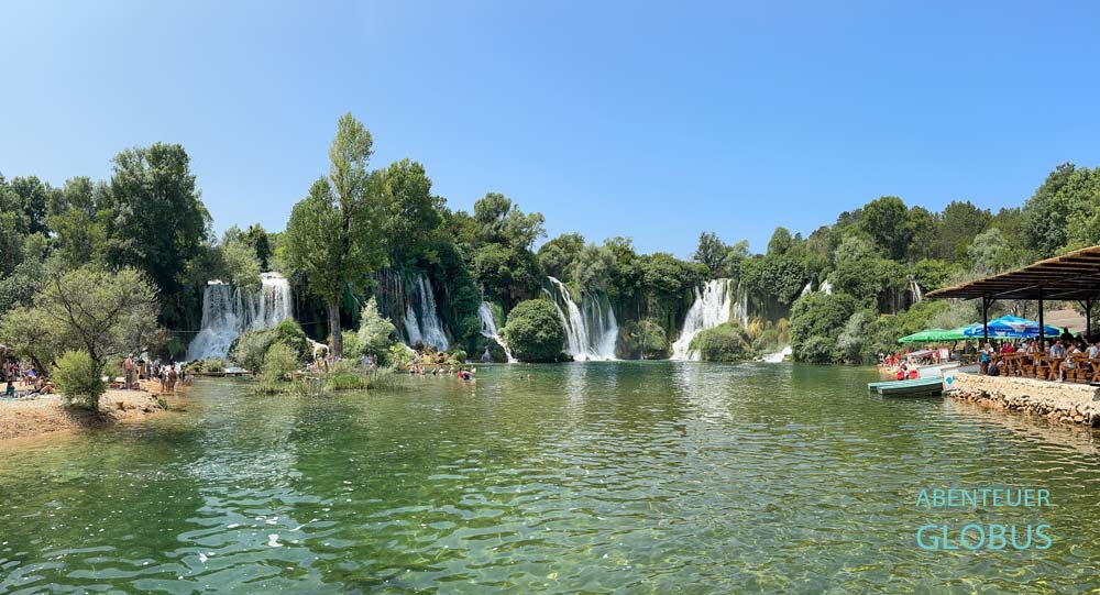 Ausflug und Touren zum Wasserfall Kravica (Vodopad Kravice) bei Ljubuski
