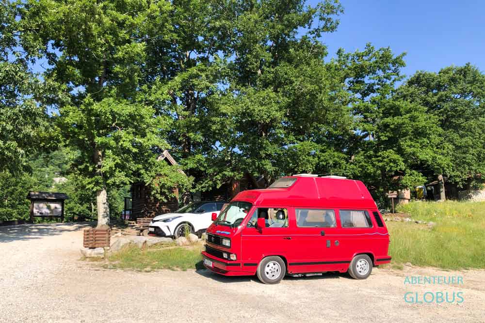 Parkplatz am Wasserfall Strbacki Buk