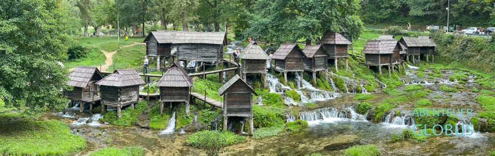 Gut besucht: Alle Reisegruppen kommen zu den Wassermühlen Mlincici.