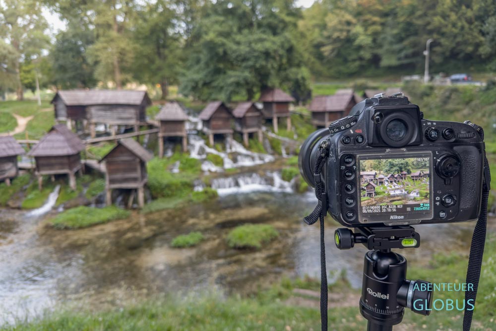 Wassermühlen Mlincici zwischen Kleinen und Großen Pliva-See (Veliko und Malo Plivsko Jezero)