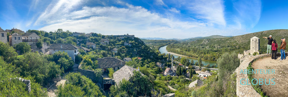 Aussichtsplattform Pocitelj Panorama oberhalb der Festung Gavrankapetanovic