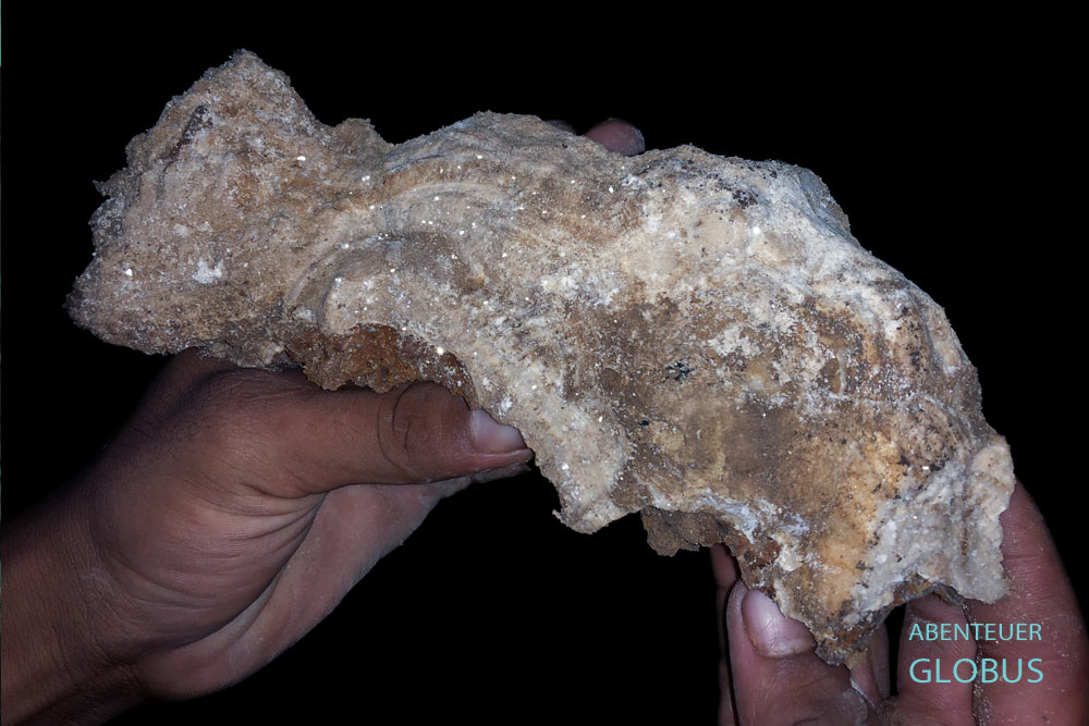 Ranger zeigt einen funkelden Stein.