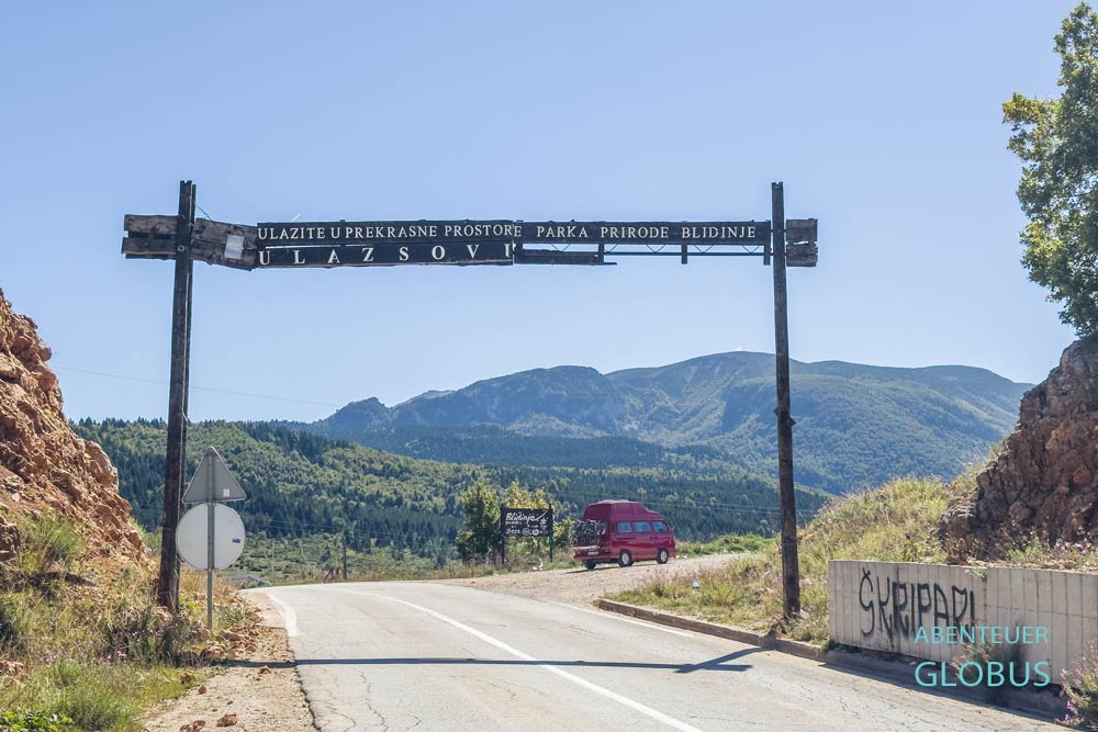 Anreise von Jablanica auf der Regionalstraße R419: Sovicka Vrata, das Eingangstor zum Naturpark Blidnje