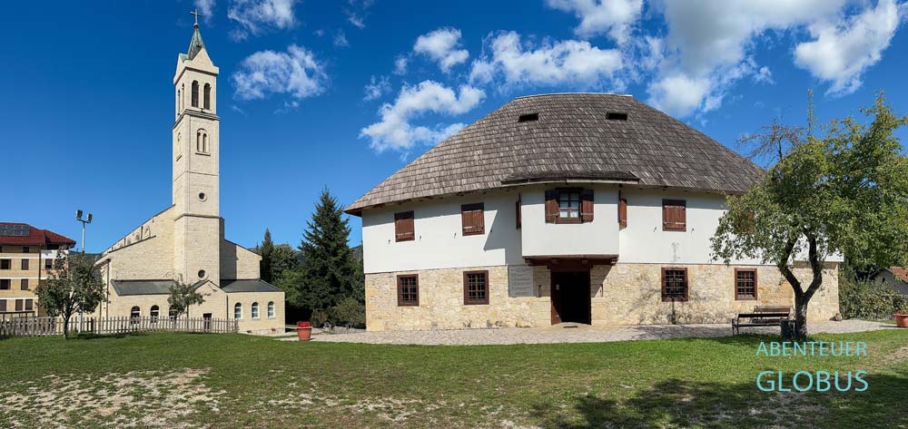 Franziskanerklosters Rama-Scit: Kirche Maria Himmelfahrt und ethnografisches Museum