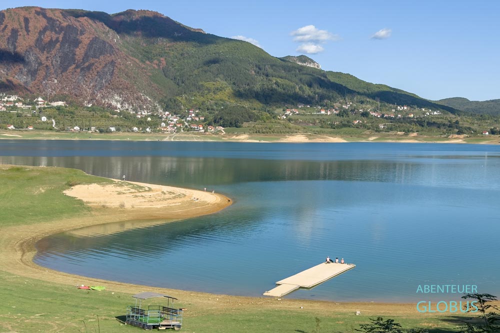 Prozor-Rama: Baden am Ramsko Jezero - von einer schwimmenden Plattform aus