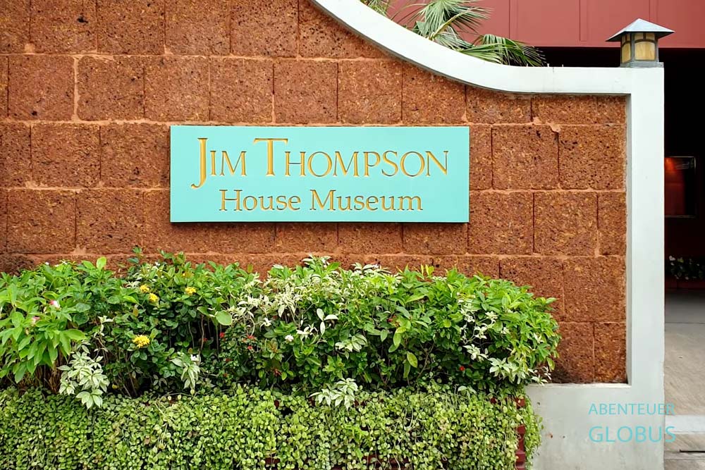 Eingangschild von Jim Thompson House Museum in Bangkok