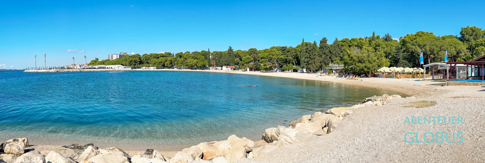 Strand Drazica in Biograd na Moru in Kroatien
