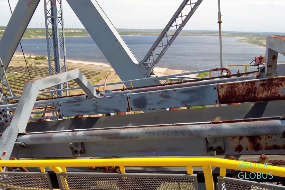 Aussicht auf den Bergheider See von der Förderbrücke F60 in Lichterfeld-Schacksdorf