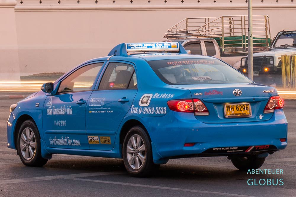 Grab-Taxi vom Flughafen Suvarnabhumi in die Innenstadt von Bangkok, Thailand