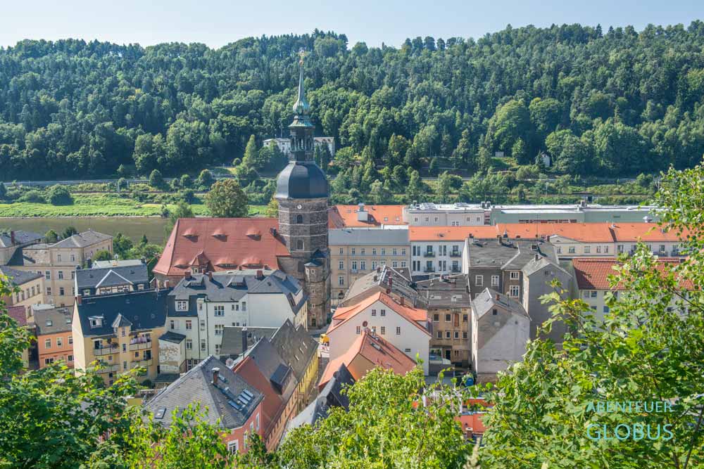 Johanniskirche am Markt in Kurort Bad Schandau im Elbsandsteingebirge, Sachsen