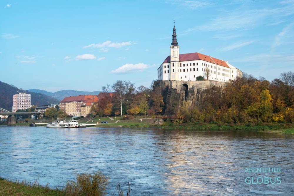 Schloss Decin an der Elbe in Decin, Tschechien