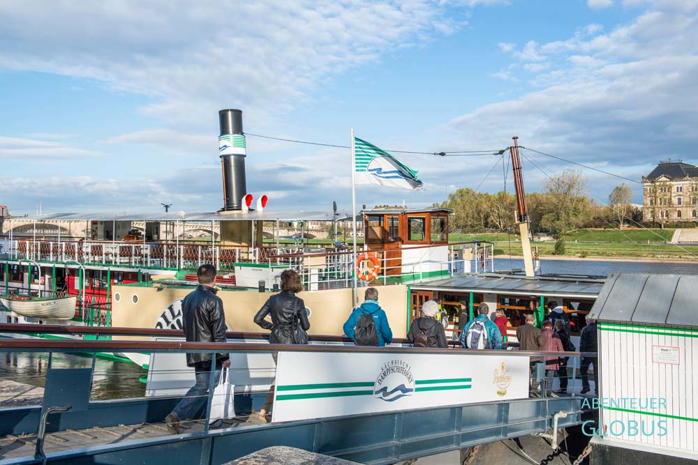 Anleger der Sächsischen Dampfschiffahrt in Dresden, Sachsen