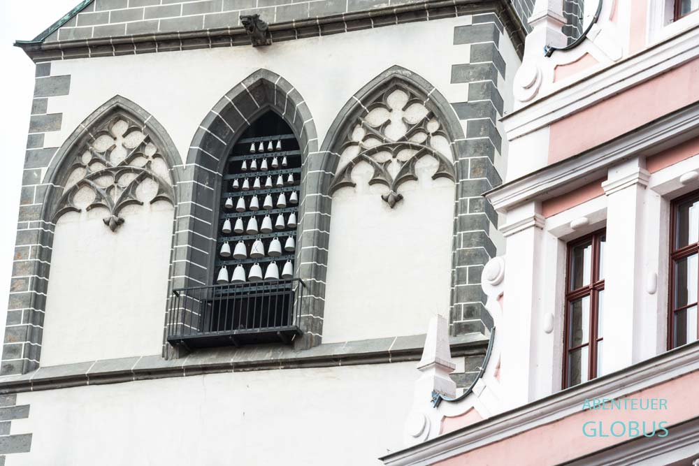 Porzellanglockenspiel am Turm der Frauenkirche in Meißen