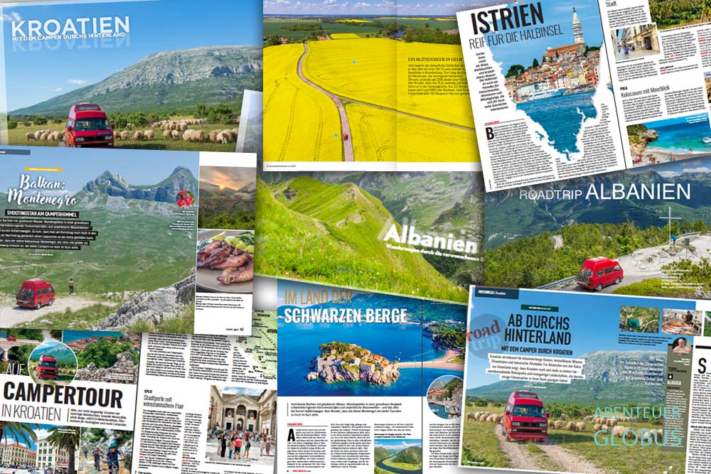 Aufmacher und Titelbilder der Reportagen zum Thema Balkan von Annett und Mario Weigt vom Reiseblog Abenteuerglobus