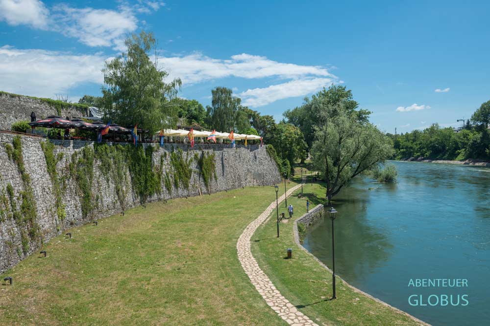 Restaurant Kazamat in der Festung Kastel am Fluss Vrbas in Banja Luka