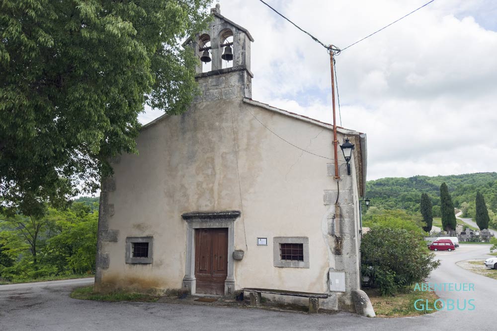 Kirche des Hl. Rosenkranzes in Draguc auf der Halbinsel Istrien