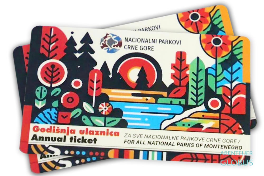 Kombiticket für fünf Nationalparks in Montenegro.